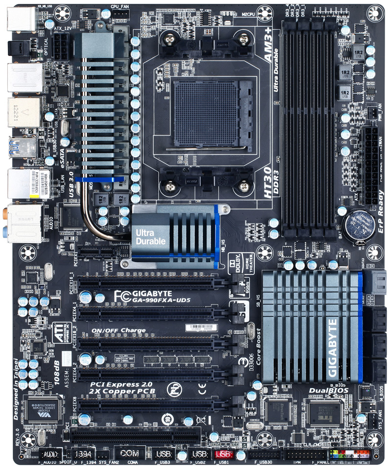 Gigabyte GA-990FXA-UD5 Rev. 3.0 - Motherboard Specifications On